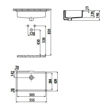 Creavit 40x52 Tezgahaltı Lavabo