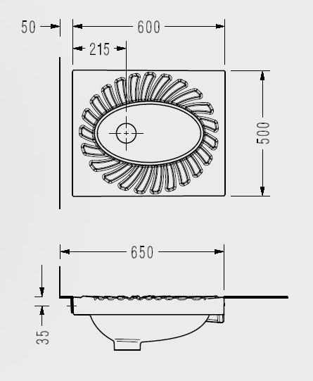 Serel Solar Type Internal Washing Pan 0917ARS110H