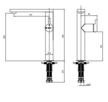 Eca Mina Yüksek Tip Lavabo Bataryası 102108937H