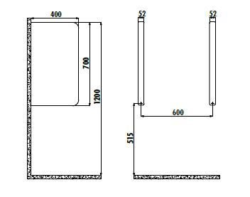 Creavit Pisuar Ara Bölme - Antrasit Mat