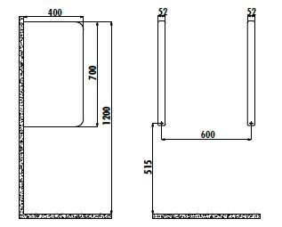 Creavit Pisuar Ara Bölme Beyaz