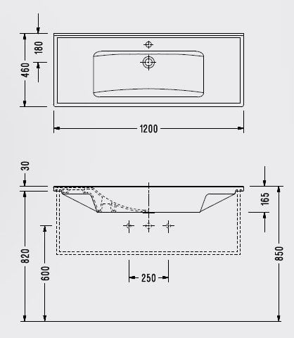Serel Star 120x46 cm Etajerli Lavabo 3039TXS110H