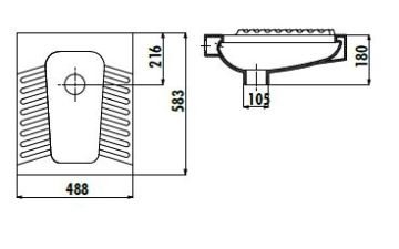 Creavit Çevre Yıkamalı 50x60 cm Tuvalet Taşı
