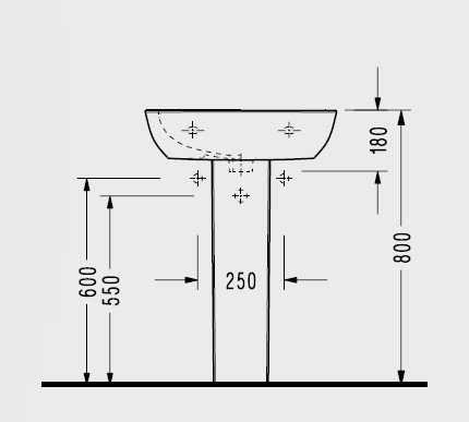 Serel Etna 46x56 cm Lavabo + Fonksiyonel Tam Ayak
