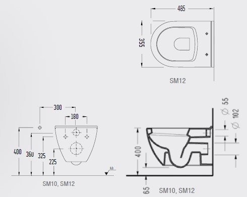 Serel Smart SM12 Asma Klozet SM12ODS110H