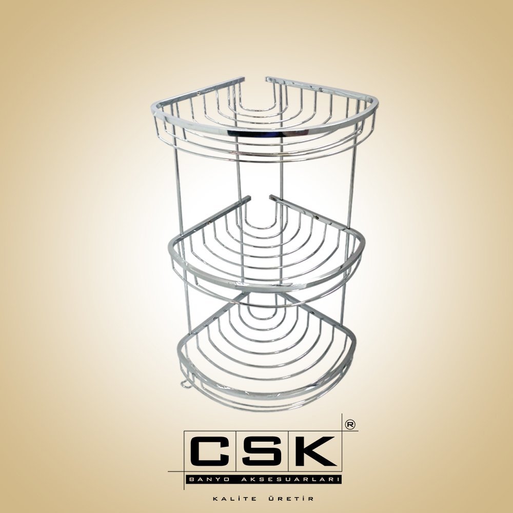 20x20 Deniz Üçlü Süngerlik Krom