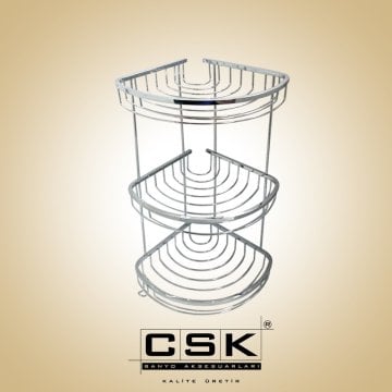 20x20 Deniz Üçlü Süngerlik Krom
