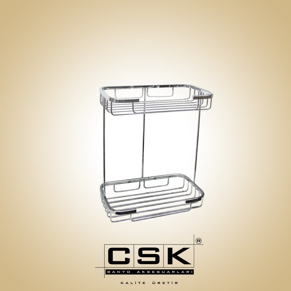 Kare İkili Süngerlik Krom