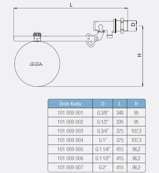 Eca 11/2'' Flatör