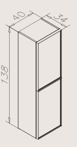 Orka Banyo Silver Collection Canada Boy Dolabı