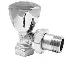 Eca 1/2'' RV3 Krom Köşe Radyatör Vanası