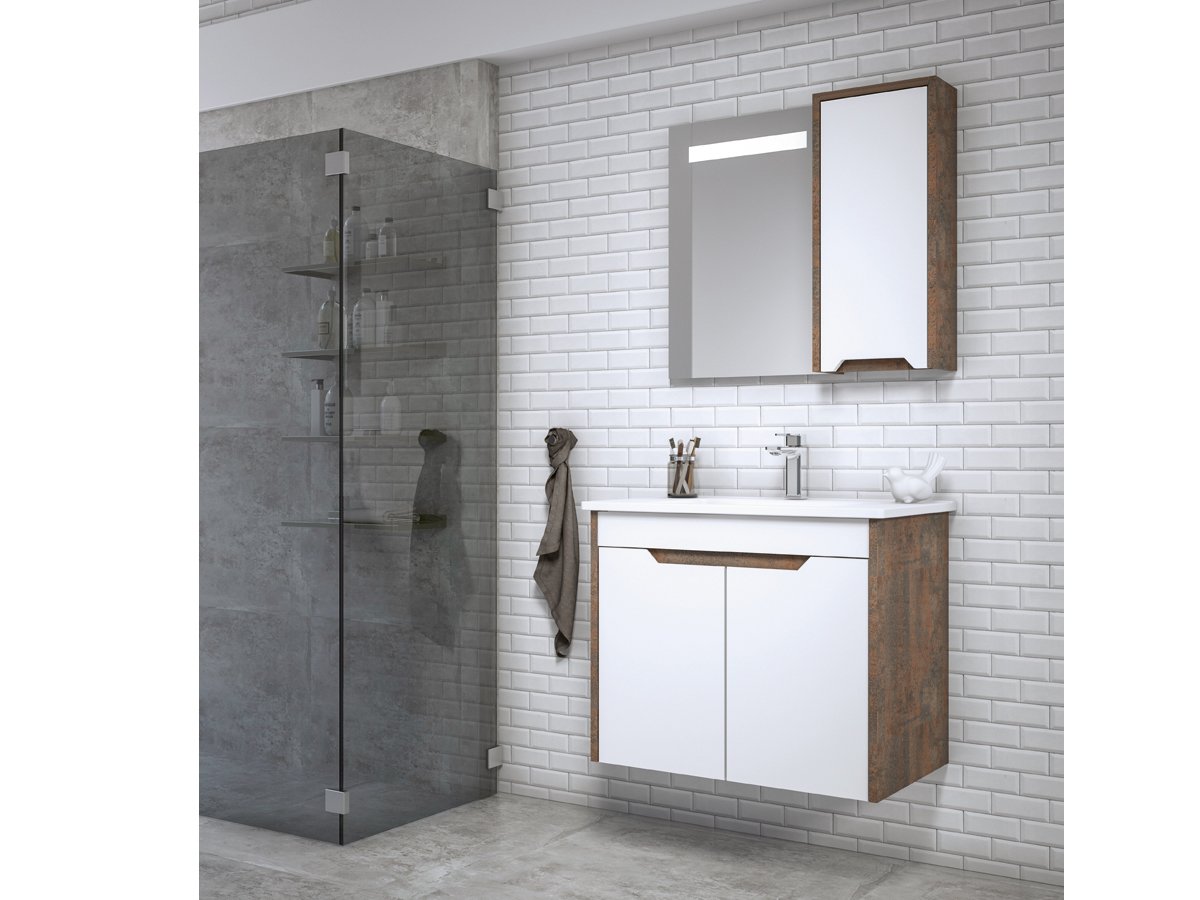 Orka Banyo Silver Collection Lago 75 cm Banyo Dolabı