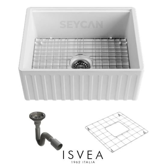 İsvea Ravenna 61 cm Tek Hazneli Seramik Evye