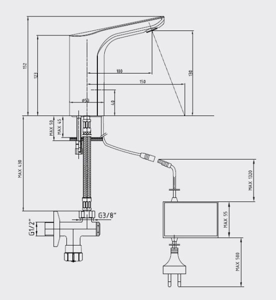 Eca Luna Fotoselli Lavabo Bataryası Elektrikli
