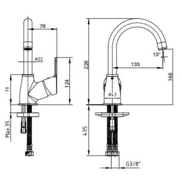 Eca Spil Kuğu Lavabo Bataryası 102188026