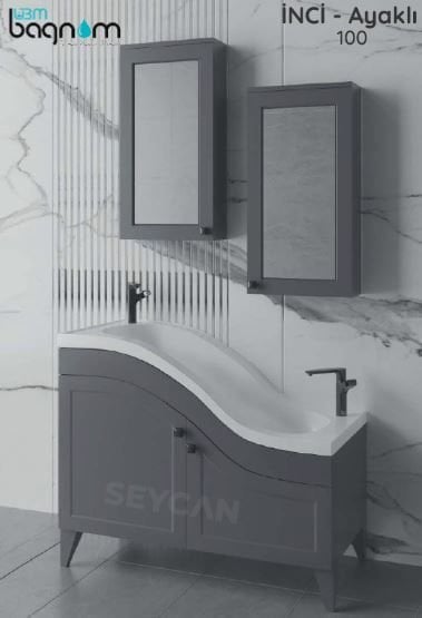 Ubm İnci 100 cm Ayaklı Abdest Banyo Dolabı