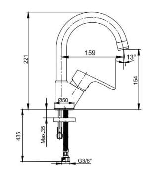 Eca Niobe Kuğu Lavabo Bataryası 102188054