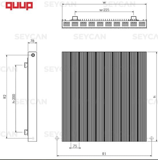 Quup Pixel Alüminyum Hidronik Dekoratif Radyatör