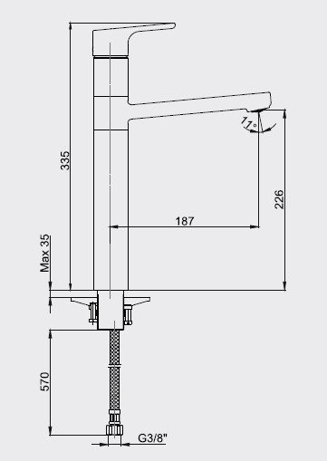 Eca Luna Yüksek Tip Lavabo Bataryası