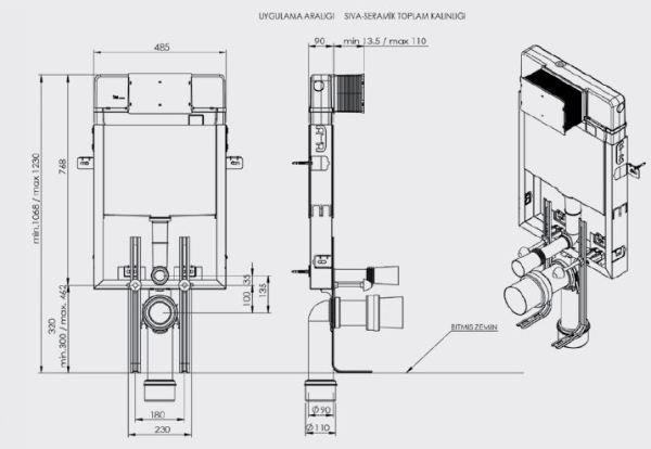 Serel Concealed Cistern Set