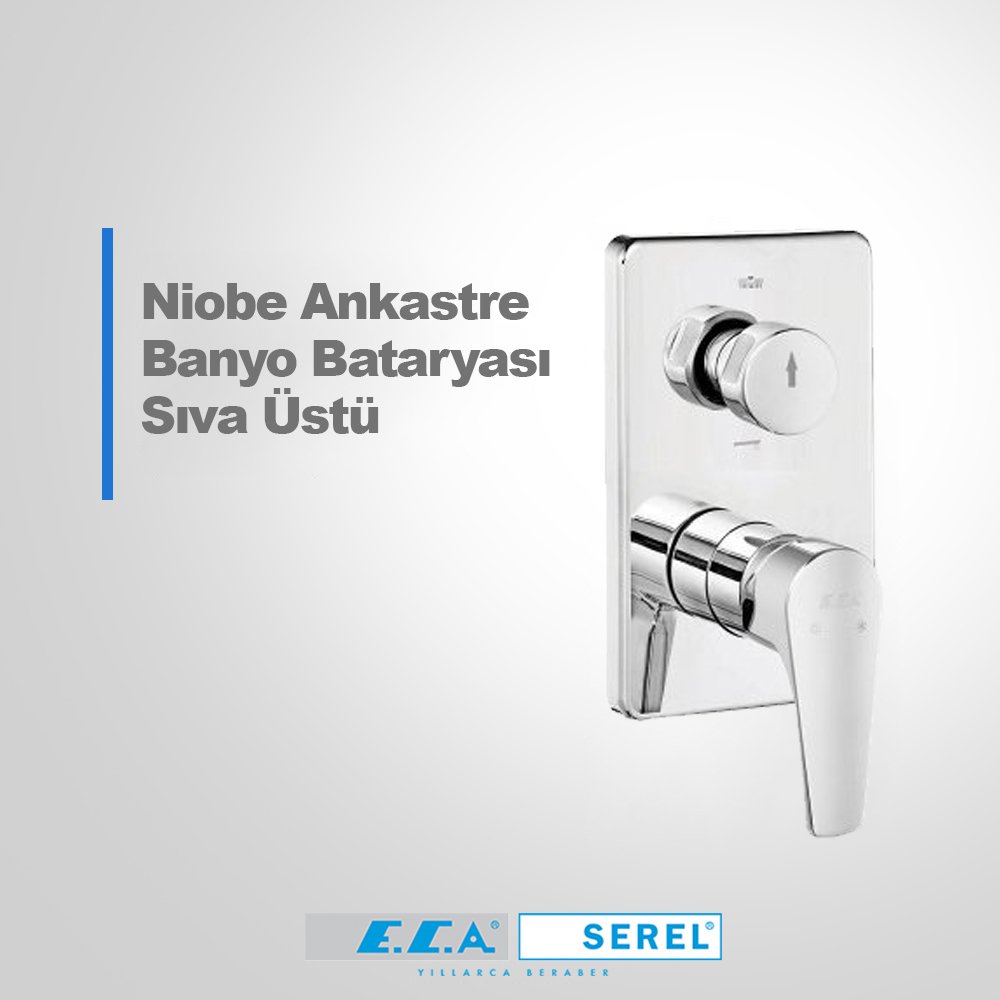Eca Niobe Ankastre Banyo Bataryası Sıva Üstü Grubu 2 Yollu