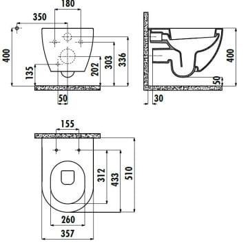 Creavit FE320 Free Asma Klozet + Duck Duroplast Soft Kapak