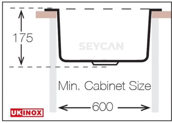 Ukinox Valente D-100 Beyaz Granit Evye
