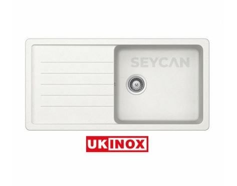 Ukinox Valente D-100 Beyaz Granit Evye