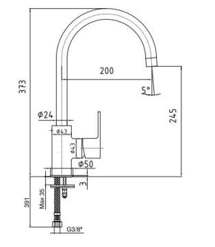 Eca Nita Esnek Uçlu Evye Bataryası Kırmızı Krom