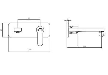 Eca Nita Ankastre Lavabo Bataryası Sıva Üstü Grubu Tek Rozet Krom