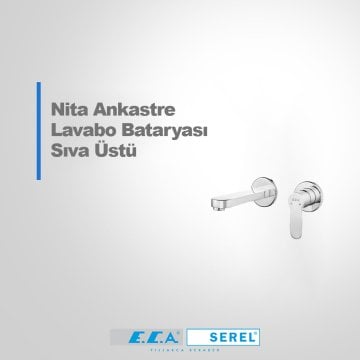 Eca Nita Ankastre Lavabo Bataryası Sıva Üstü Grubu Çift Rozet Krom 102167608-YY