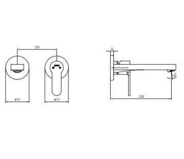 Eca Nita Ankastre Lavabo Bataryası Sıva Üstü Grubu Çift Rozet Krom 102167608-YY