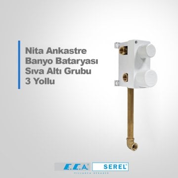 Eca Nita Ankastre Banyo Bataryası Sıva Altı Grubu 3 Yollu