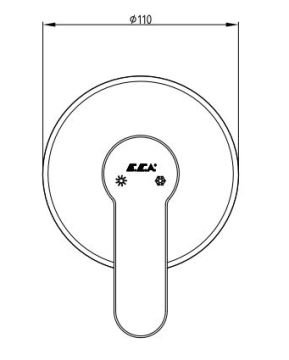Eca Nita Ankastre Duş Bataryası Sıva Üstü Grubu 102167108-Y