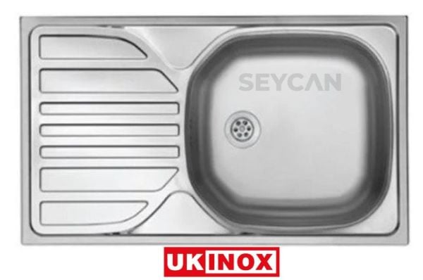 Ukinox Barton Tek Gözlü Sağ Çelik Evye