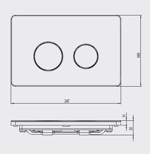 Serel Kumanda Paneli Parlak Krom P570120