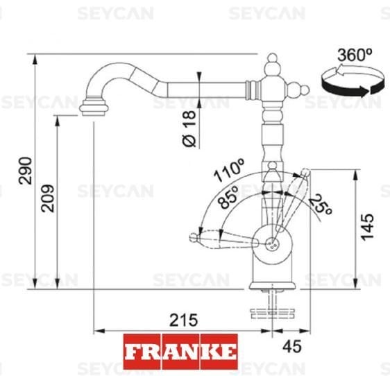 Franke Old England Armatür Bronz