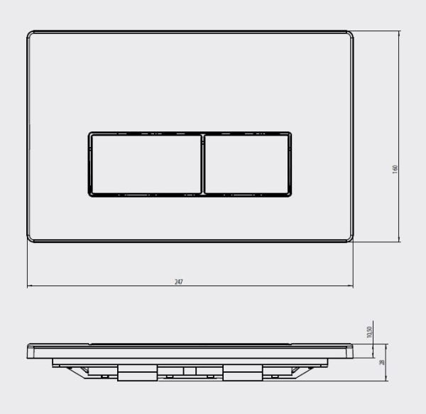 Serel Kumanda Paneli Mat Krom Metal Kaplama P580110