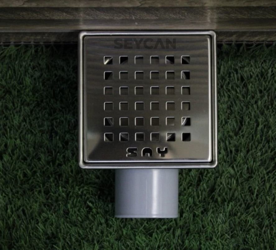 Say Çelik Ege 10x10 Parlak Krom Yer Süzgeci