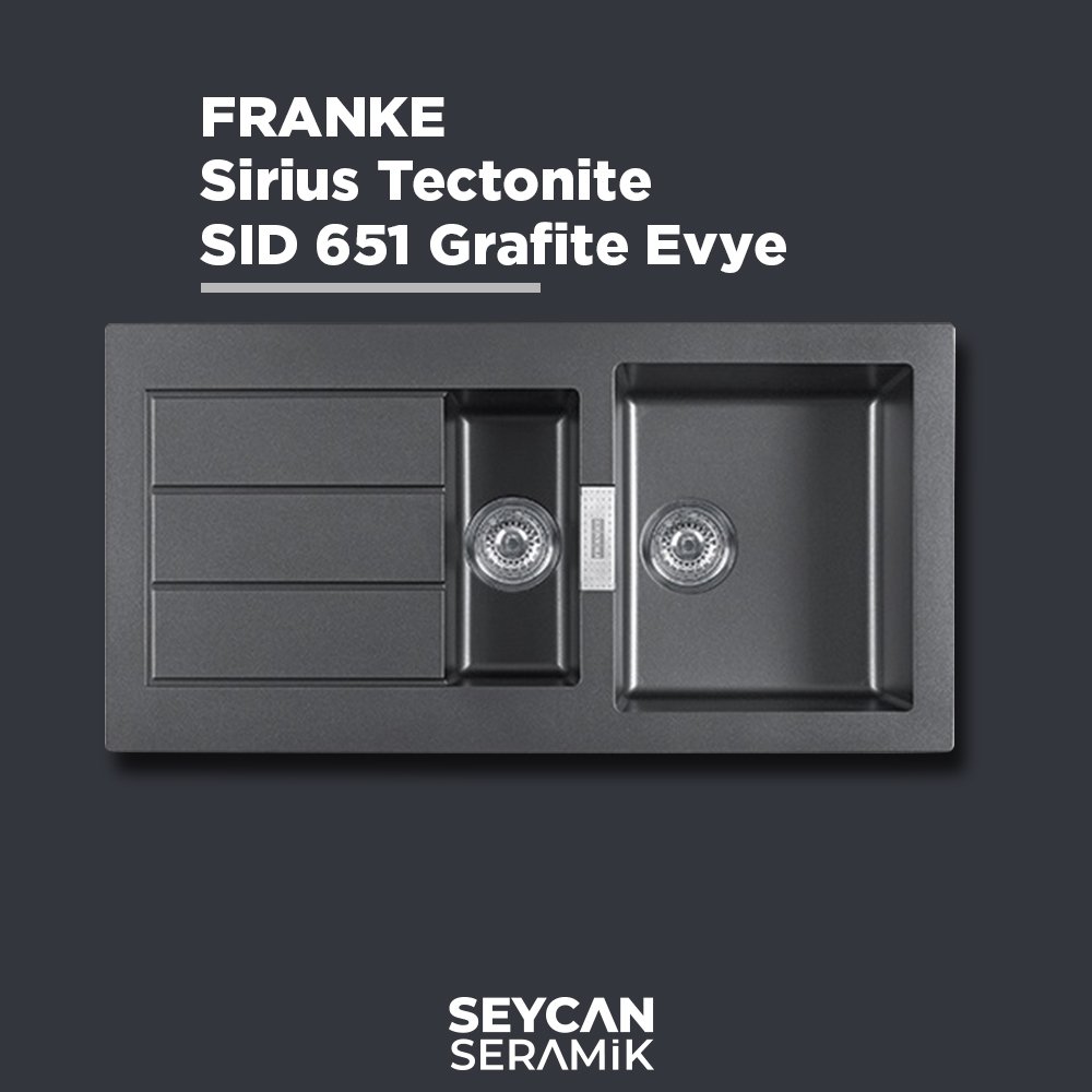 Franke Sirius Tectonite Evye SID 651 Grafite