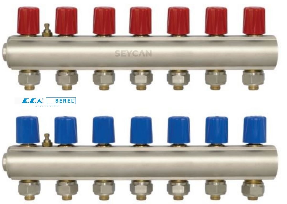 Eca Kollektör 1'' Debi Ayarlı 9'lu Mavi