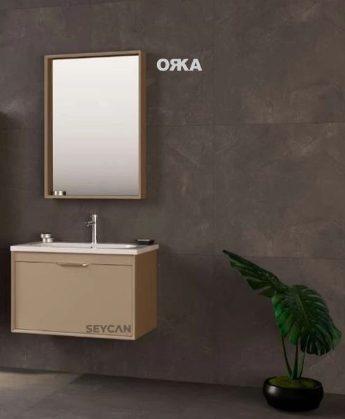 Orka Clay 80 cm Tek Çekmeceli Asma Banyo Dolabı