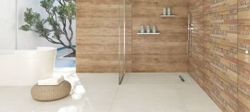 Aquanit Slope Line 90X90 cm Gusto Taupe Gray Porcelain Shower Tile