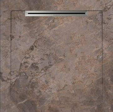 Aquanit Slope Line 90X90 cm Gusto Taupe Gri  Porselen Duş Karosu