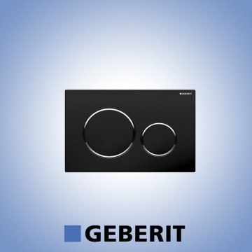 Geberit Sigma 20 Kumanda Kapağı Çift Basmalı Mat Siyah/Parlak/Mat Siyah