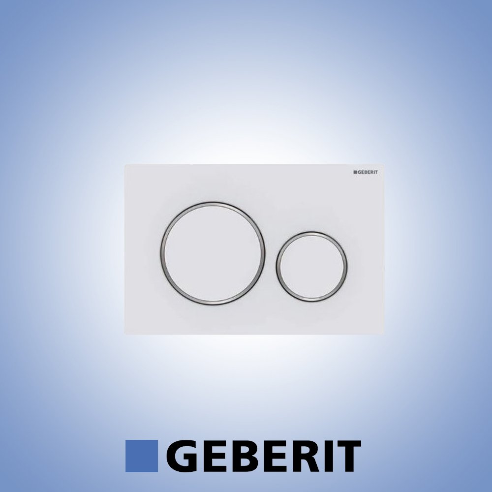 Geberit Sigma 20 Kumanda Kapağı Çift Basmalı Mat Beyaz/Parlak/Mat Beyaz