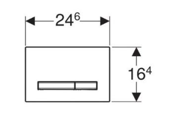 Geberit Sigma 50 Control Cover Double Push Slate