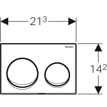 Geberit Alpha 10 Kumanda Kapağı Çift Basmalı Beyaz