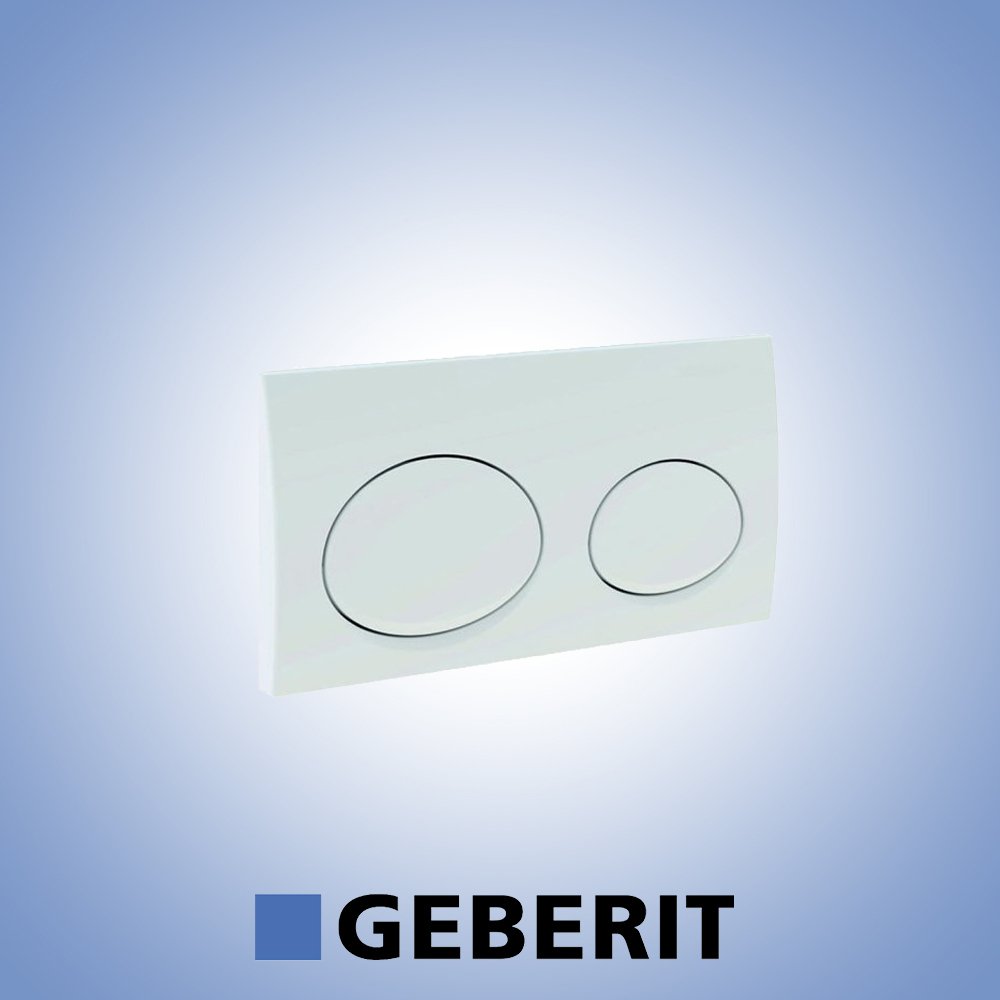 Geberit Alpha 10 Control Cover Double Push White