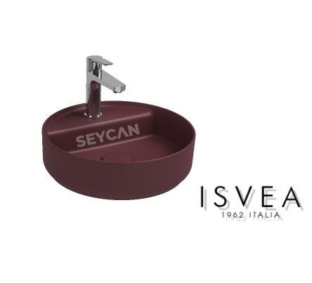 İsvea Infinity Q42 Delikli Lavabo Bordo